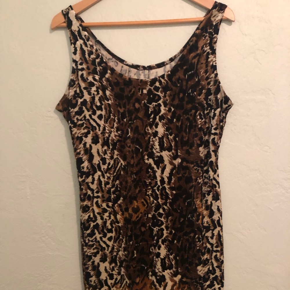 Velvet Cheetah Leopard Punk Rock Bodycon Dress